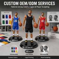 Statue de joueur de basket-ball, cadeau pour les fans de sport, décoration de bureau, 30 cm, figurine de collection peinte à la main avec base lestée