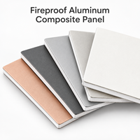 Panneau composite en aluminium ignifuge gris brillant enduit FEVE, épaisseur 5 mm, pour façades de magasins