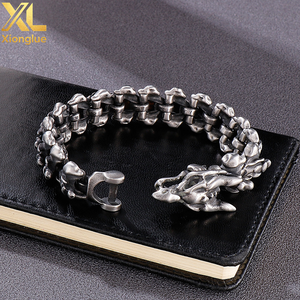 Jewelry Domineering Cuff Vintage Black Keel Chain Bracelets & <b>Bangles</b> Stainless Steel Dragon Head Bracelet for <b>Mens</b> - Product Image 4