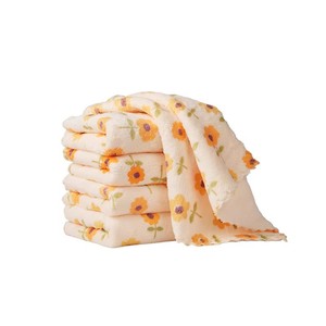 Okiss Coral Fleece <b>Cloth</b> Square 29x29cm Sunflower Print Kitchen Cleaning Towel <b>Absorbent</b> Lint Free - Product Image 2