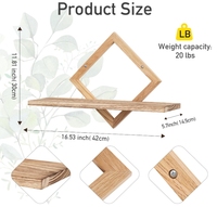 Ensemble d'étagères murales en bois modernes, organisateur flottant réglable, durable et multifonctionnel pour la cuisine, la salle de bain et le salon