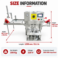 Machine de scellage automatique personnalisée pour films plastiques et feuilles d'aluminium, idéale pour le scellage des barquettes de type repas rapide, tofu et autres aliments.