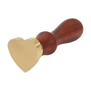 Timbro in ceralacca antico personalizzato con design a forma su misura, MOQ ridotto, <span class=keywords><strong>per</strong></span> inviti di nozze fai da te, decorativo in <span class=keywords><strong>legno</strong></span> e rame - Product Image 1
