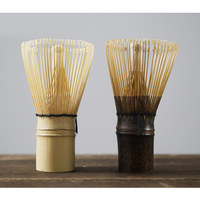 Fouet à Matcha Traditionnel en Bambou, Ensemble de Thé Vert en Poudre, Fouet Chasen, Cuillère Chashaku, Fouet en Bambou pour Poudre de Matcha