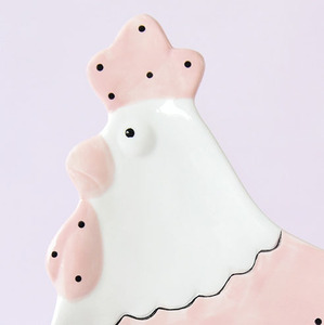 Set di Stoviglie Americane per Pasqua a Forma di Gallina Pazzo e Carino, 60 Pezzi in Ceramica Creativa - Product Image 5