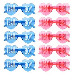 Equipo niño equipo niña gafas bebé género <span class=keywords><strong>revelar</strong></span> fiesta decoración suministros azul y rosa gafas de sol foto Props invitados regalo favores - Product Image 2