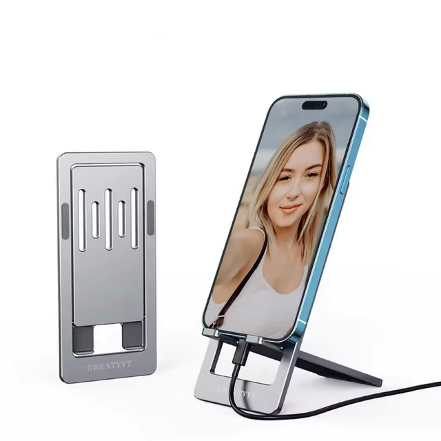 Portable Ultra-thin Computer Desktop Stand Adjustable Mobile Phone Holder Suitable for iPhone