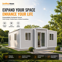 Maison conteneur en acier extensible de 20 pieds avec design moderne et construction en panneaux sandwich pour bureaux et commerces