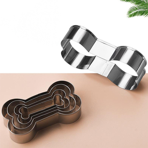 Özel kurabiye damgası DIY el basın kalıp pişirme araçları fondan cortagalde Galletas köpek kemik şekli çerez kesiciler - Product Image 2