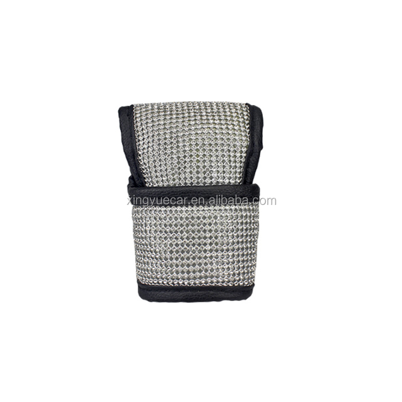 Шикарная кожаная накладка на ремень безопасности автомобиля со стразами, накладка на рычаг переключения передач Konb, накладка на ручной тормоз, чехол на дверную ручку