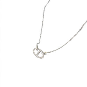 สร้อยคอจี้สเตนเลส316L เพทาย14K 18K PVD ชุบทองเครื่องประดับแฟชั่นสร้อยคอรูปหมูสำหรับผู้หญิง - Product Image 4