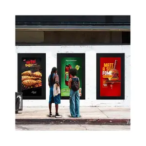 Yüksek parlaklık Lcd ekran LED Lcd reklam makinesi ile su geçirmez 4K HD dijital tabela LCD reklam ekranı reklam Kiosk