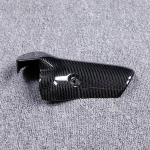 Couvercle de protection de silencieux en fibre de carbone sèche 3K, pour BMW R1300GS 2023+, bouclier thermique pour silencieux d'échappement de moto, finition brillante et mate, carbone Tri - Product Image 4