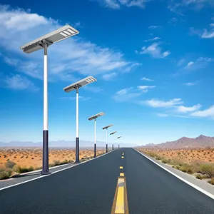 كشاف خارجي 190LM/W يعمل بالطاقة الشمسية الكل في واحد بمصابيح LED خارج الشبكة لإضاءة الشارع والمواضع الحضرية ومنطقة الركن والطرق السكنية