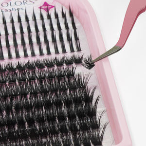 Vente en gros Promade Fans Appuyez sur les cils Livres DIY Cluster Lash Extension Kit Pre Cut Segment Lashes Private Label Lash Trays - Product Image 3