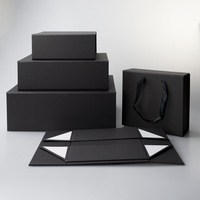 Boîte en carton noire personnalisée, boîte cadeau électronique grand public, boîte cadeau magnétique avec couvercle, boîtes d'emballage aimantées