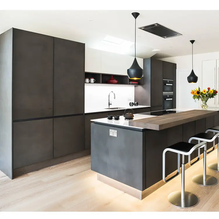 2020 último Simple australiano laca de gabinete de cocina moderna diseños de cocina pequeña