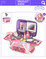 Coffre-fort et non-toxique bébé enfants valise maquillage dressing jouets ensemble fille cosmétique