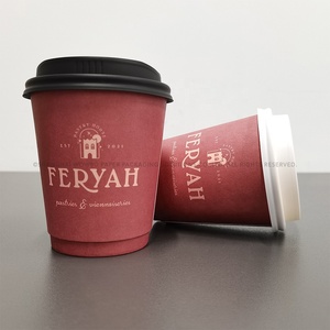 ถ้วยกระดาษผนังสองชั้นพิมพ์ลายกำหนดเองสำหรับร้านกาแฟเครื่องดื่มเอสเพรสโซที่เป็นเอกลักษณ์ - Product Image 2