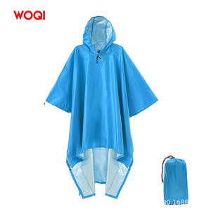 Poncho Impermeable Woqi Azul Cielo, Ligero, para Senderismo y Camping, Unisex, para una Persona, Equipo para Exteriores - Product Image 1