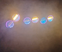 Projecteur LED RGB Pixel Rétro IP20 6*40W, Effet de Fond Rotatif, Éclairage de Scène Flash, Contrôle DMX512, Idéal pour Concerts
