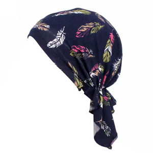 <span class=keywords><strong>Turban</strong></span> ethnique pour femmes, bonnet de chimiothérapie pré-noué, foulard à enfiler, couvre-cheveux de nuit, bandana - Product Image 1