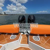Yacht de sport de luxe de conception italienne de 10,6 m, bateau pneumatique RIB à grande vitesse, coque en V profond, capacité de 25 personnes pour la croisière et la plongée