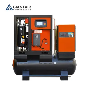 GiantAir 7.5KW 11KW 15KW 22KW Saving Air Compressor 4-in-1 All In 1 Screw Air Compressor Fixed Speed Air Compressor