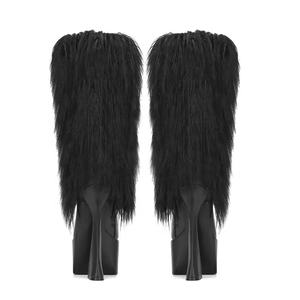 <span class=keywords><strong>Botines</strong></span> de media rodilla con tacón alto para <span class=keywords><strong>mujer</strong></span>, botas de plataforma gruesa con punta estrecha, color negro, <span class=keywords><strong>2023</strong></span> - Product Image 3