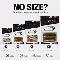 Bolsa de plástico suave con logotipo personalizado impreso, bolsa plana brillante, embalaje de cebo para aparejos de pesca, almacenamiento de cebo para señuelos