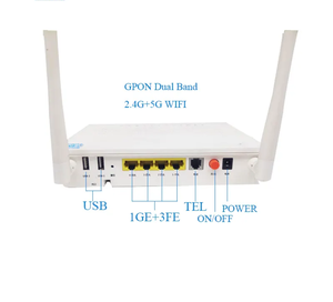 Kullanılan Xpon PT939G GPON ONU FTTH 4Ge Dual Band Wifi 2.4G/5G XPON Gepon FTTH Fiber OMCI fonksiyonu yönlendirici FTTH kullanımı için