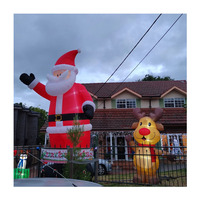 Décoration de parc publicitaire extérieure Allemagne Bonhomme de neige gonflable de Noël avec modèle gonflable similaire à un Air Dancer