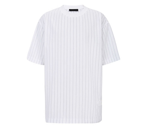 Maglietta da Baseball con Logo personalizzato da uomo in bianco <span class=keywords><strong>e</strong></span> nero con ricamo <span class=keywords><strong>a</strong></span> tracolla magliette <span class=keywords><strong>a</strong></span> strisce - Product Image 4