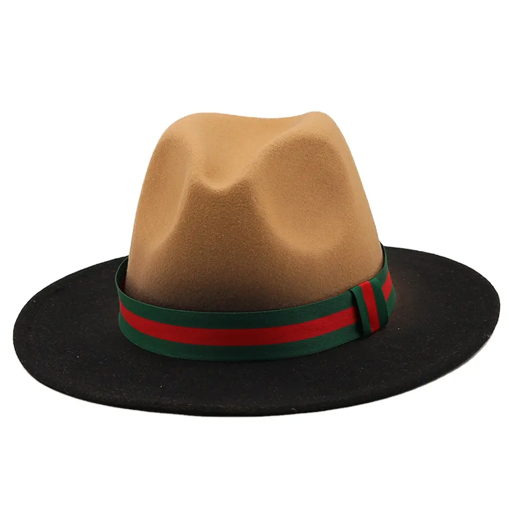 Chapéu fedora feminino, chapéu de aba larga para homens e mulheres, boné de jazz pintado de panamá