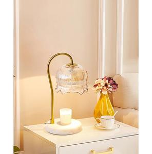 Elegant LilyShaped Candle Warmer Lamp Marble Base Ideal Aromatherapy Decor for Living & Bedroom - Product Image 6