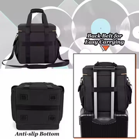 Grand étui de transport pour disque à bandoulière Boîte d'enregistrement de voyage portable Sac pour câble DJ Sac de rangement étanche pour CD