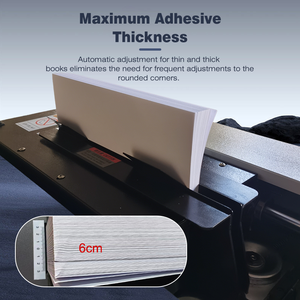 Machine à coller électrique automatique à chaud pour papier A4, relieuse électrique parfaite à colle thermofusible pour livres jusqu'à 60 mm d'épaisseur - Product Image 5