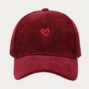Spring Autumn New Small <b>love</b> Embroidered Corduroy Hats Baseball Cap Ladies Fashion Simple Sun Sports Caps for Men - Product Image 4