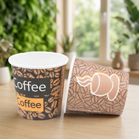 Gobelet en papier écologique jetable à paroi simple, enduit de PE, personnalisé, 12 oz, pour café chaud, thé, eau minérale et boissons énergisantes