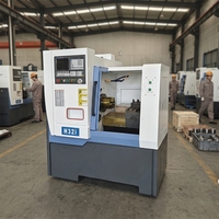 Tour CNC à lit plat horizontal H32, machine à un seul brocheur avec rail de guidage linéaire, mini tour CNC