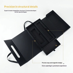Custom <b>Book</b> Style Gift <b>Boxes</b>, Drawer & Tuck Top Packaging with Flip Lid Made to Order - Product Image 1