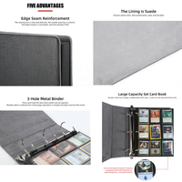 TORSON – Classeur en cuir et flanelle grande capacité avec pages transparentes à chargement latéral pour cartes CCG, TCG, Yu-Gi-Oh ! – Vente en gros