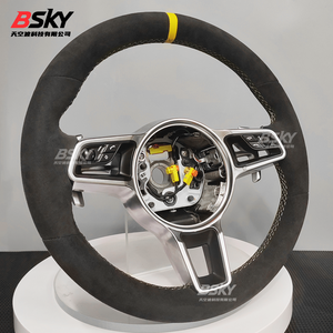 Volant en cuir suédé de haute qualité pour <span class=keywords><strong>Porsche</strong></span> Panamera Cayenne Macan Cayman GT4 Boxster 718 981 <span class=keywords><strong>911</strong></span> 991 992 992 modèles - Product Image 2
