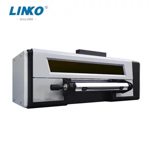 Impressora digital semiautomática UV DTF para produtos corporativos, máquina de impressão digital grande A2 para transferência de adesivos com logotipo de desenho animado, embalagens de copos