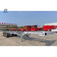 Semi-remorque squelette Aotong pour le transport de conteneurs maritimes 20 pieds et 40 pieds