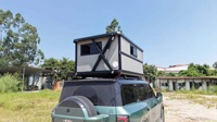 Tente de toit rigide portable haut de gamme, entièrement automatique, à double pliage, en aluminium, abri étendu, grande capacité, espace de camping spacieux