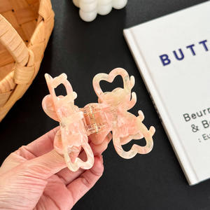 Lüks 7cm ilmek köpekbalığı pençe saç kavrama Modern basit tatlı tarzı asetat kızlar için saç aksesuarları asetik asit yay - Product Image 4