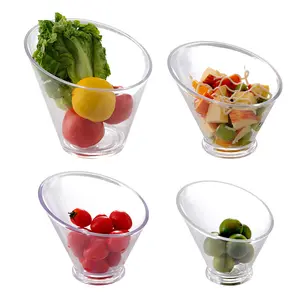Food Grade Plastic Bowl In Stock Clear Thick Acrylic Bowl Salad Bowl