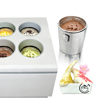 Congélateur vertical commercial Kolice KR-HW4 pour crème glacée et gelato avec refroidissement direct et plaque en acier coloré