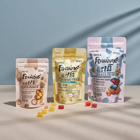 Vente en gros de sachets avec logo personnalisé pour emballage alimentaire, sacs debout Doypack en aluminium avec fermeture éclair, bonbons, sucre